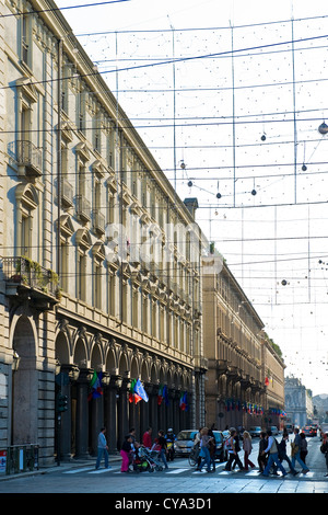 Italien, Piemont, Turin, via Roma Stockfoto