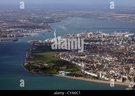 Luftaufnahme von Portsmouth Stockfoto