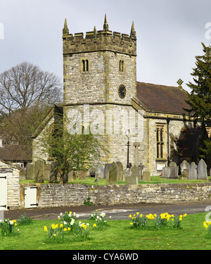 Holy Trinity Parish Church, Ashford im Wasser in der Nähe von Bakewell im Peak District Nationalpark Derbyshire England UK Stockfoto