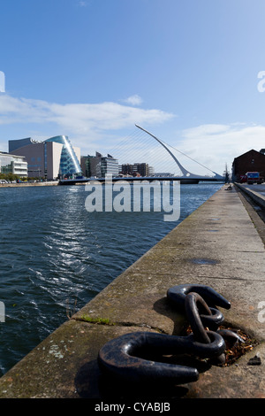 Die Samuel Beckett Bridge in Dublin, von Santiago Calatrava entworfen. Stockfoto