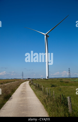 Onshore-Windpark in Rye, East Sussex Stockfoto