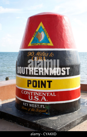 südlichsten Punkt der kontinentalen Usa in Key West Florida Usa Stockfoto