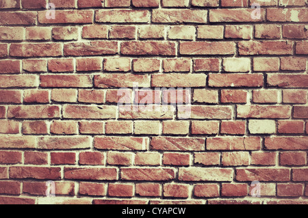 Textur - alte rote Mauer aus Ziegeln Stockfoto