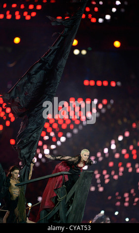 Annie Lennox führt an der London 2012 Olympics Abschlussfeier. Stockfoto