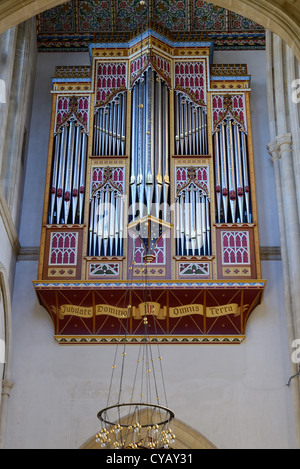 Die Orgelempore in St Edmundsbury Cathedral Stockfoto