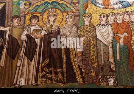 Byzantinische Mosaïc in Ravenna (Italien) Stockfoto