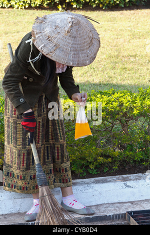 Kehrmaschine in Vientiane, Laos Stockfoto