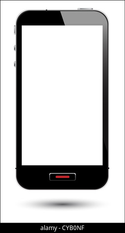 Vektor-Illustration der Touch-Screen-Smartphone. Stockfoto