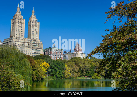 SKYLINE VON CENTRAL PARK WEST CENTRAL PARK Stockfoto