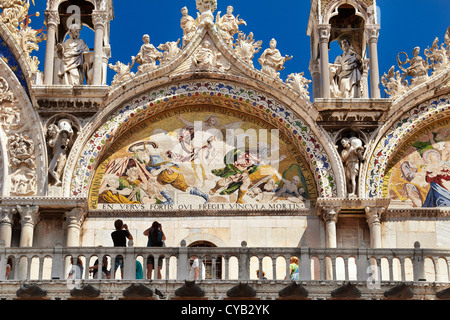 Basilika San Marco, Markusplatz, Venedig, Italien (Tourist), UNESCO Stockfoto