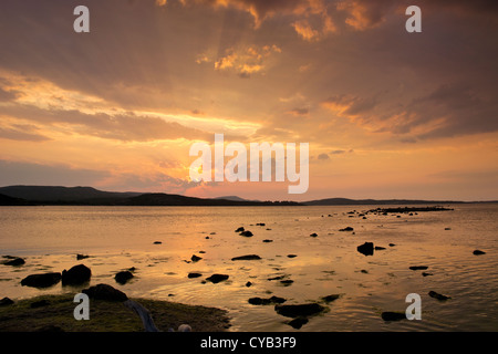 Sonnenaufgang über dem Schwarzen Meer in Bulgarien Stockfoto
