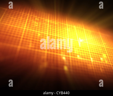 Orange-EKG Herzschlag Stockfoto