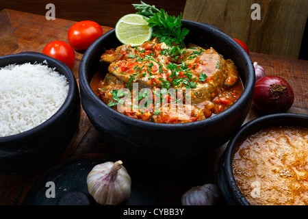 Brasilianischen Eintopf, moqueca Stockfoto