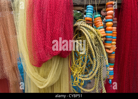 Netting für Verkauf auf einem Markt in Kerala Indien Stockfoto