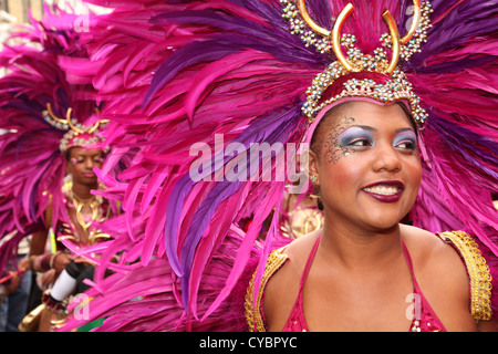 Ein Modell von Nottinghill Carnival 2012 Trinidad und Tobago Stockfoto