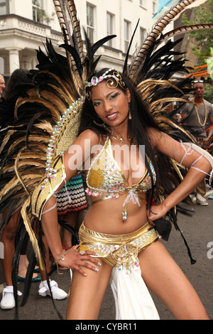 Ein Modell aus der Nottinghill Carnival 2012 Trinidad und Tobago Stockfoto