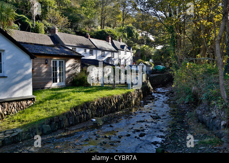 Helford Dorf; Cornwall; UK Stockfoto