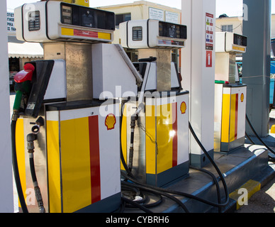 Leere Tankstelle. Argostoli. Cephalonia Griechenland. Stockfoto