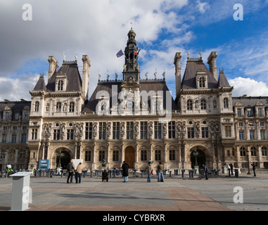 Hotel de Ville, das Rathaus von Paris Stockfoto