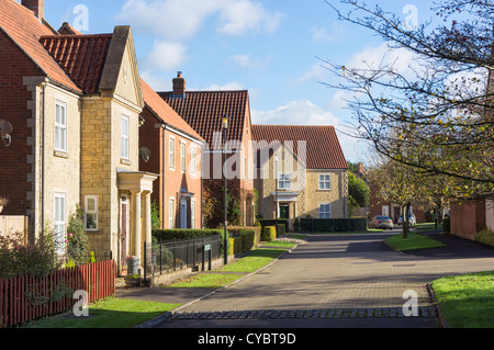 Wohnsiedlung und Straße, England, Vereinigtes Königreich - Herzogtum Cornwall Vorstadtentwicklung Stockfoto