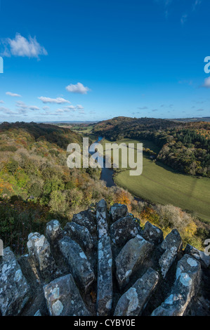 BLICK AUF FLUSS WYE SYMONDS YAT ROCK, HEREFORDSHIRE, ENGLAND UK Stockfoto