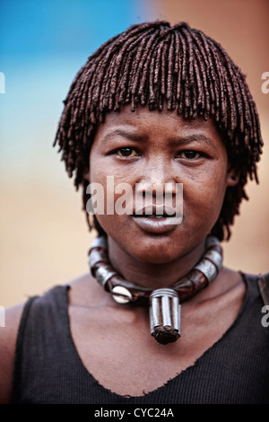 Jung verheiratet Hamar Indianerin. Stockfoto