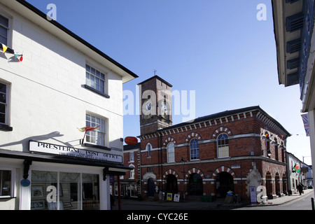 High Street, Presteigne, Powys, Wales, Marktstadt. Stockfoto