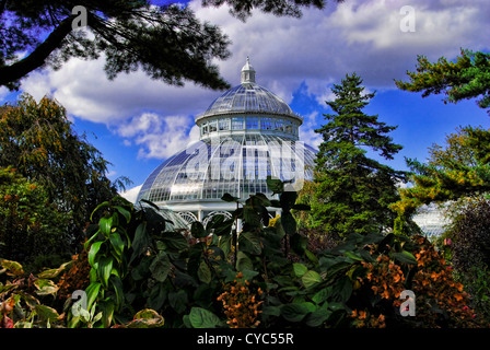 Haupt-Konservatorium in der Bronx Botanic Gardens, New York City. Stockfoto