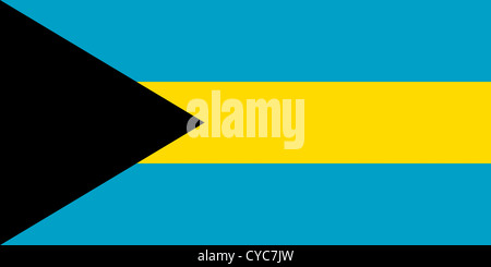 Flagge des Commonwealth der Bahamas. Stockfoto