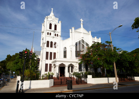 St Pauls Episkopalkirche Duval street Key West Florida Usa Stockfoto