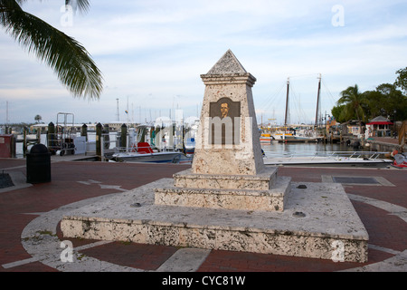 Kompassrose Denkmal zu Norberg Thompson Key West Florida Usa Stockfoto