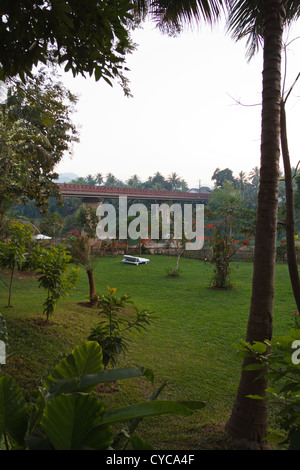 Garten des Bel Air Boutique Resort in Luang Prabang, Laos Stockfoto