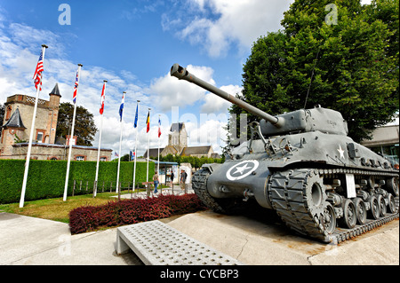 Airborne Museum in Sainte-Mere-Eglise, Normandie, Frankreich. Stockfoto