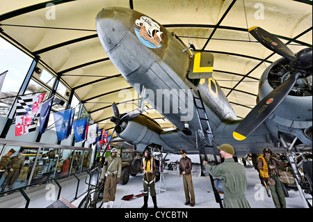 Airborne Museum in Sainte-Mere-Eglise, Normandie, Frankreich. Stockfoto