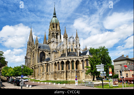 Kathedrale Notre-Dame, Bayeux, Frankreich. Stockfoto