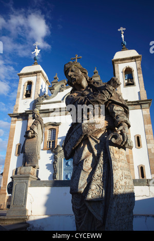 Wallfahrtskirche Bom Jesus de Matosinhos (UNESCO-Weltkulturerbe), Congonhas, Minas Gerais, Brasilien Stockfoto