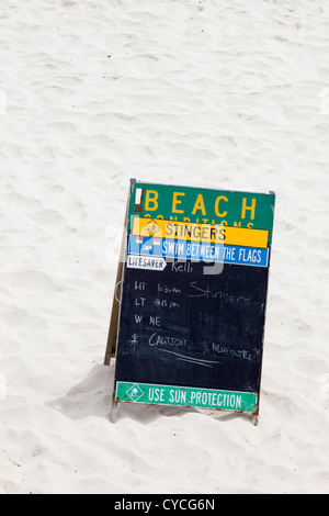 Schwimmer Warnschild Australien Stockfoto