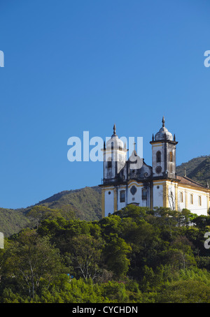 Sao Francisco de Paula Kirche, Ouro Preto (UNESCO Weltkulturerbe), Minas Gerais, Brasilien Stockfoto