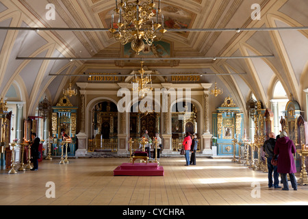 Im Inneren der Kirche Mariä Himmelfahrt in Nowodewitschi-Kloster, Moskau Stockfoto