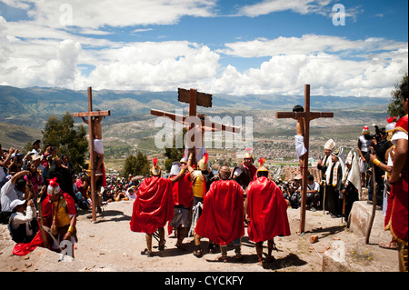 Karwoche in Ayacucho in Peru Stockfoto