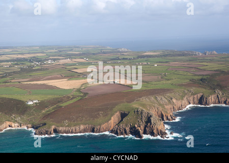 Felsen auf das Westend von Cornwall in der Nähe von Lands End Stockfoto