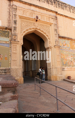 Mehrangarh Fort Eingang Jodhpur Rajasthan Stockfoto