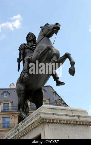 Reiterstatue von Louis XIV, Place des Victoires, Paris, Frankreich. Stockfoto