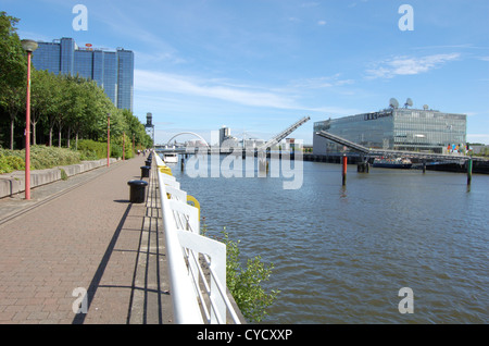 Fluss Clyde Waterfront in Glasgow, Schottland. Editorial nur 20. Juni 2010 Stockfoto