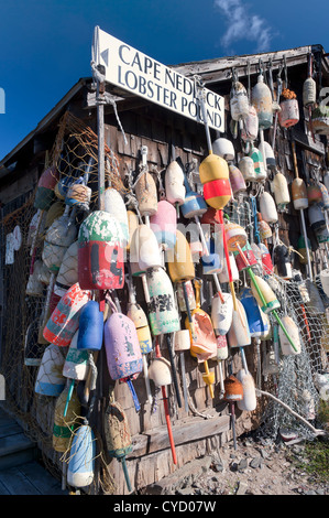 Cape Neddick Lobster Pound, früher genannt Russel es Hummer, zwischen York und Ogunquit, Maine, USA. Stockfoto