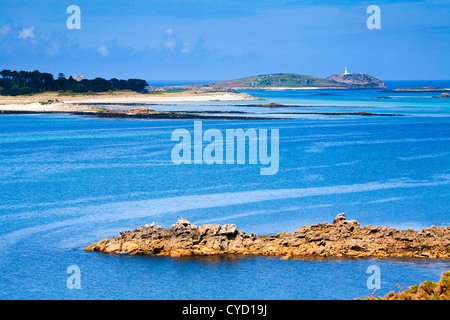 Tresco; St Helens und Runde Insel; von St. Marien; Isles of Scilly; UK Stockfoto