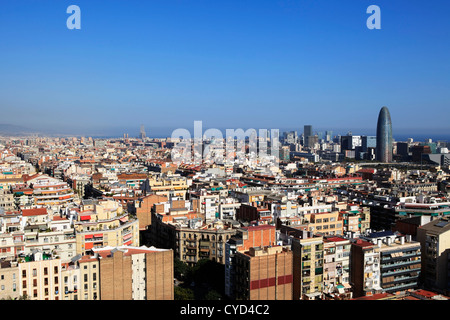 Luftaufnahme von Barcelona, Spanien Stockfoto