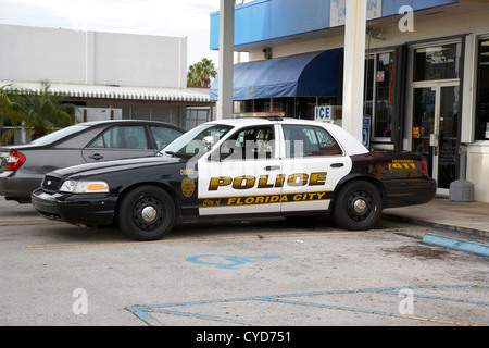 von Florida City Polizei patrouillieren Streifenwagen usa Stockfoto