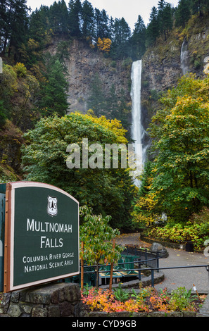 Multnomah Falls, Columbia River Gorge, Multnomah County, Oregon, USA Stockfoto