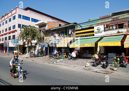 Typische Straßenszene in Phnom Penh, Kambodscha Stockfoto